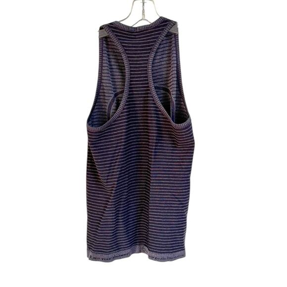 Lululemon Swiftly Tech Tank Rugby Stripe Tonal Heathered Black Grape – Sz S (4-6 - Picture 4 of 5
